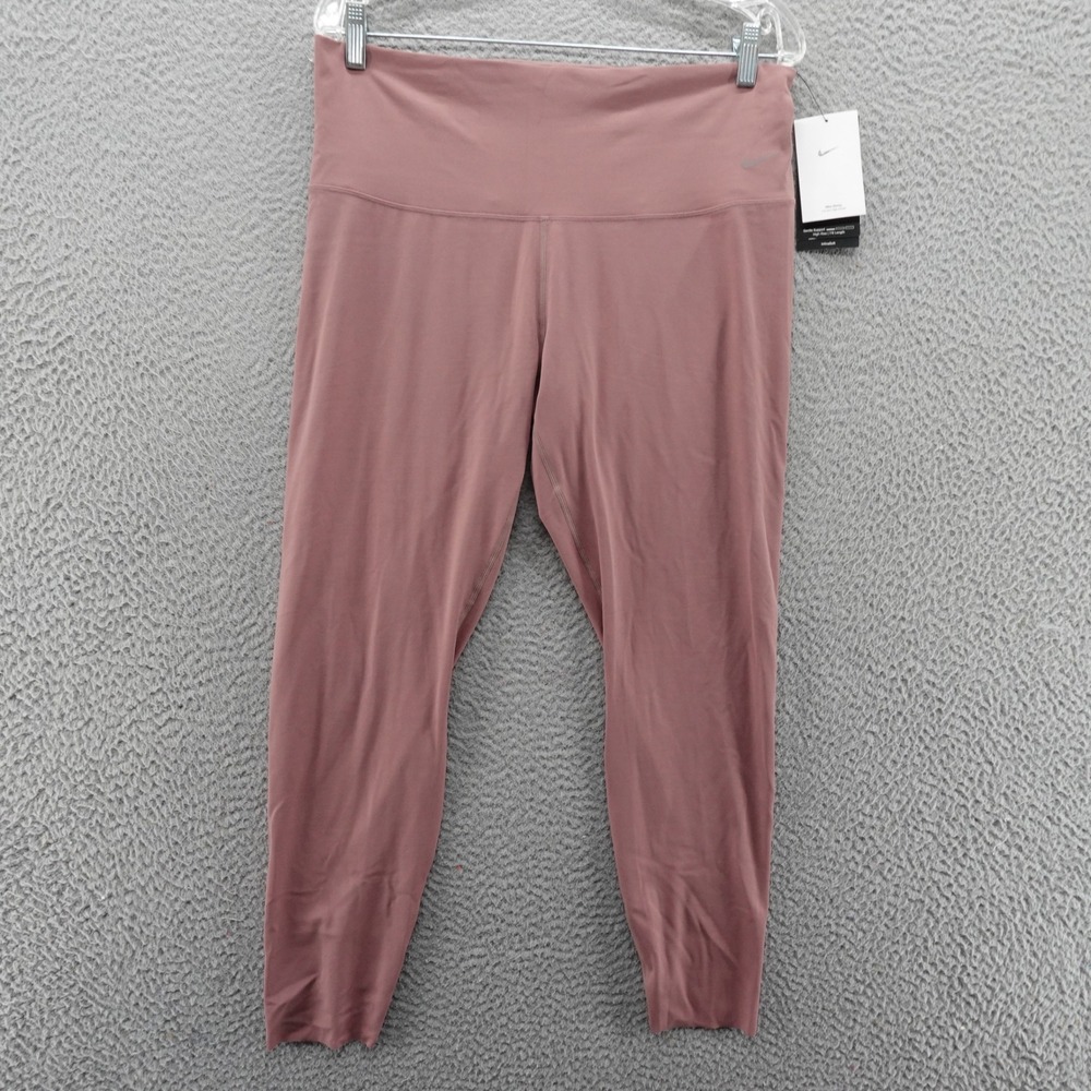Nike Zenvy Dri-FIT High Rise 7/8 Leggings Rose Clay XL Yoga Infinasoft NEW